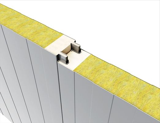 Soundproof RAL Glasswool Sandwich Panel Heat Insulation 64kg/m3