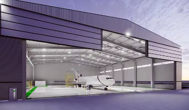 Baodu 1000 Meterów kwadratowych Budowla magazynów konstrukcja ze stali lekkiej hangar dach prefabrykowane budownictwo magazynów ze ścianą ze szkła